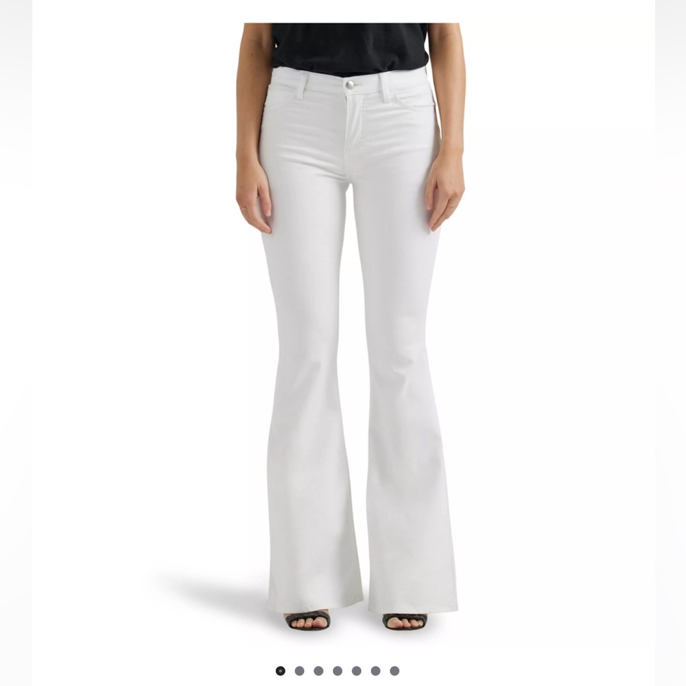 Khol’s High Rise White Flare Jeans